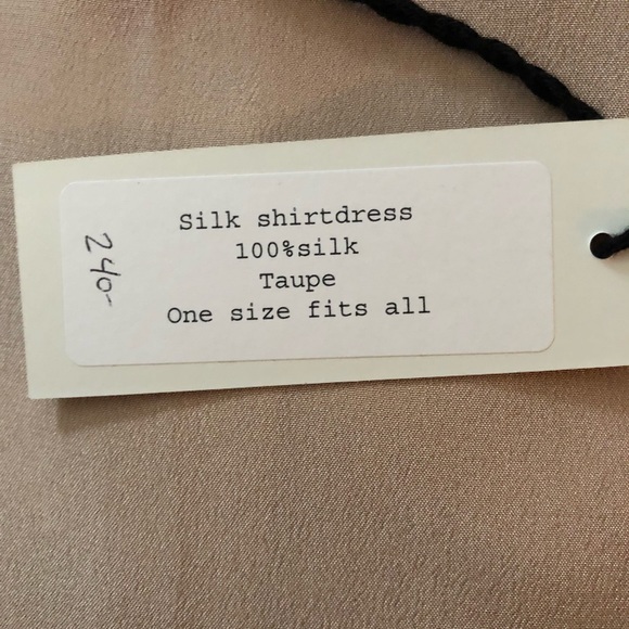 New NWT REVISITED silk smock DRESS shirt dress - Picture 3 of 8